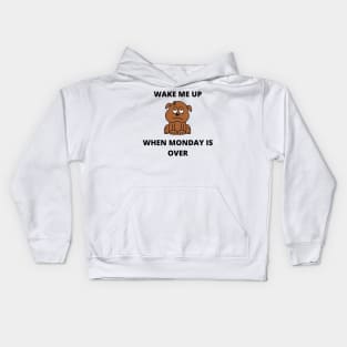 Wake Me Up When Monday Is Over Kids Hoodie